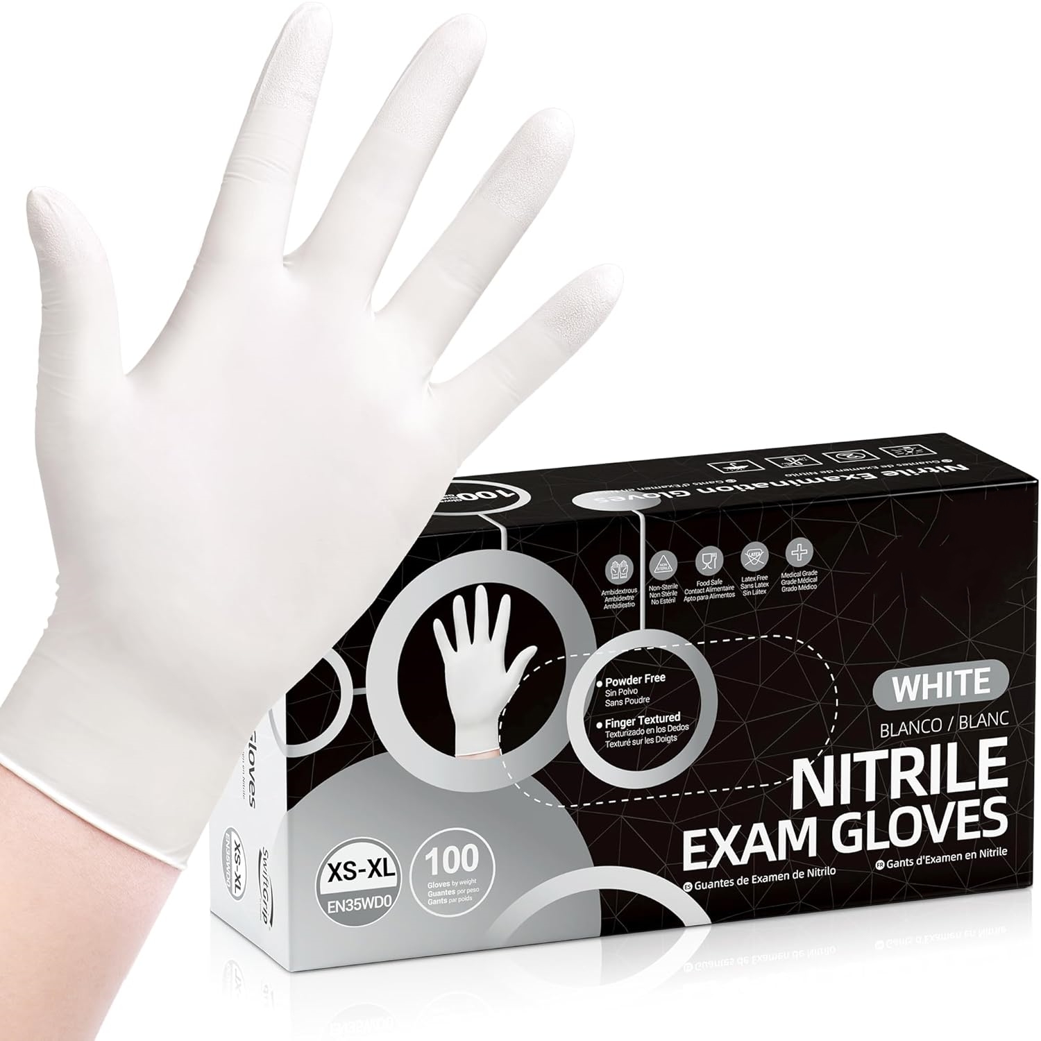100 Pcs Disposable Nitrile Glo - Medical Gloves review and price