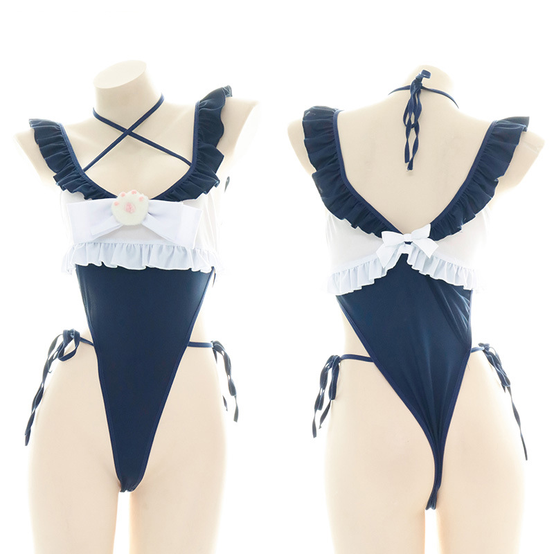 Cute Ruffled Edge One Piece Sw - Bandage review and price