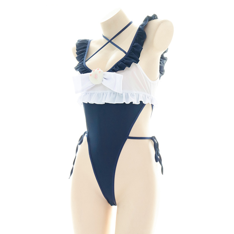 Cute Ruffled Edge One Piece Sw - Bandage review and price
