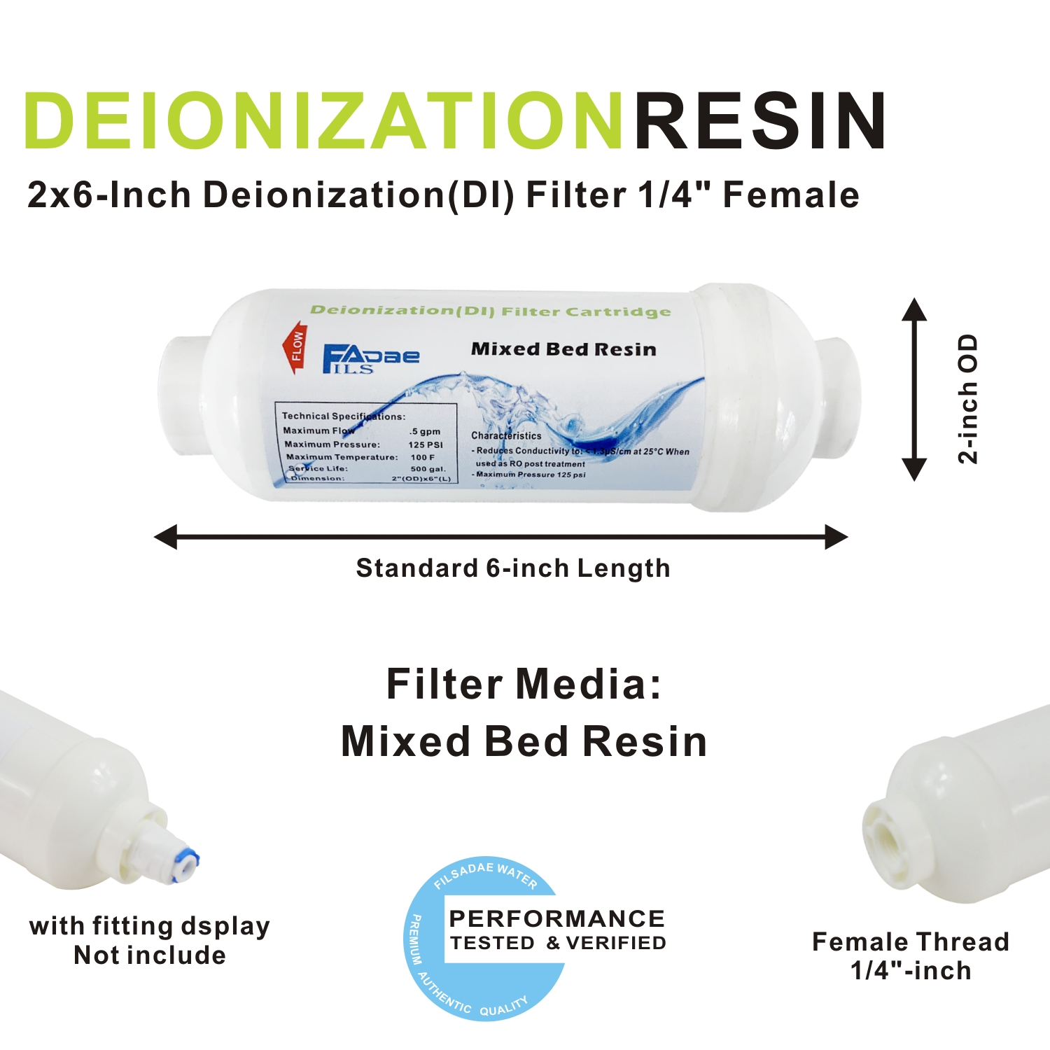 4 Pack Inline DI Mixed Bed Res - Xlab Medical review and price