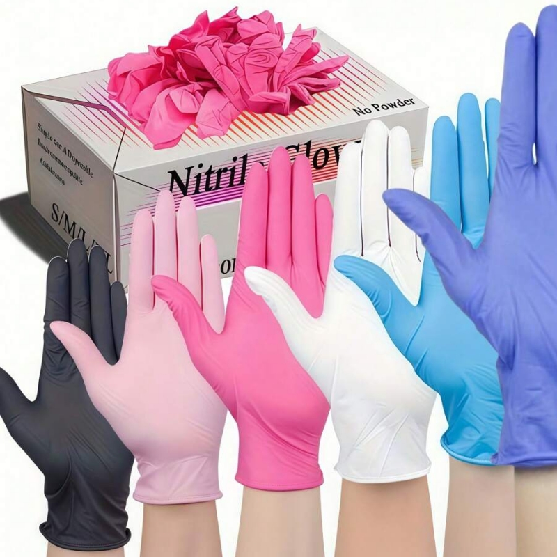 100PCS Disposable Nitrile Glov - Medical Gloves review and price