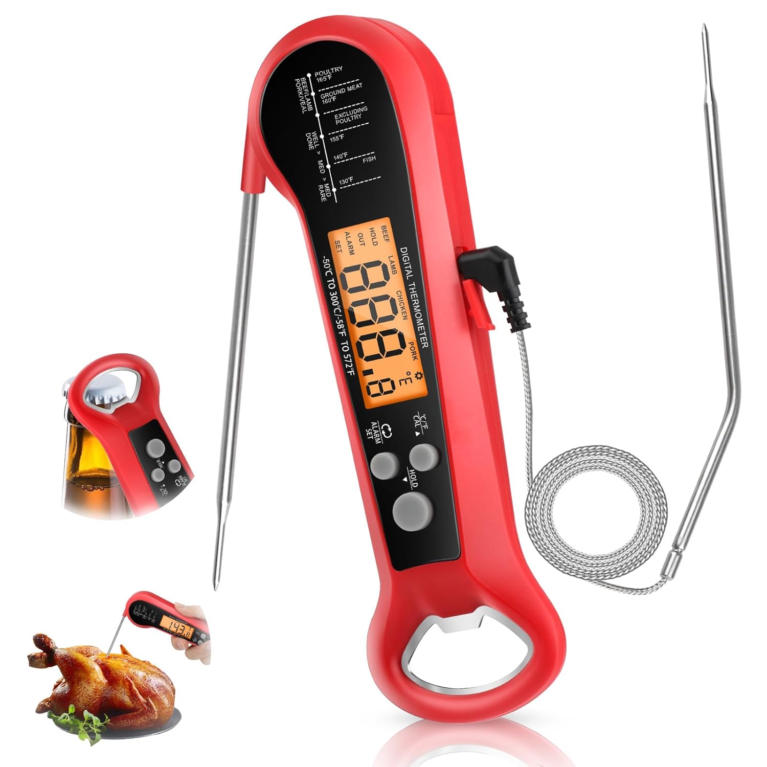 Long Cable Professional Meat T - Thermometer Digital review and price
